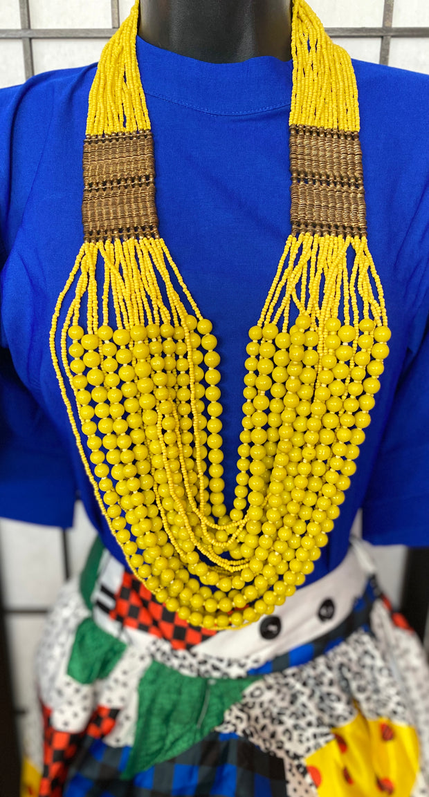 Just the right POP OF COLOR beaded necklace!